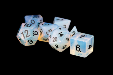 MDG 16mm Stone Polyhedral Dice Set: Opalite