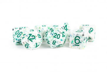 MDG 16mm Resin Polyhedral Dice Set: Recycled Rainbow