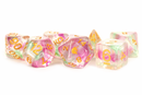 MDG Unicorn Resin Polyhedral Dice Set - Celestial Blossom