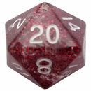 MDG 35mm Mega Acrylic d20: Ethereal Light Purple with White Numbers