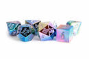 MDG Aluminum Plated Acrylic Polyhedral Dice Set 16mm - Rainbow Aegis Uninked