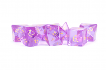 MDG Engraved Zircon Glass Birthstone Dice: February Amethyst