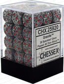 Chessex D6 Dice Speckled 12mm Granite (36 Dice in Display)
