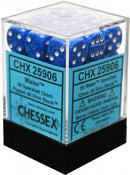 Chessex D6 Dice Speckled 12mm Water (36 Dice in Display)