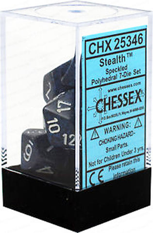 Chessex D7-Die Set Dice Speckled Stealth (7 Dice in Display)