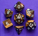 MDG 16mm Polyhedral Dice Set: Tiger's Eye