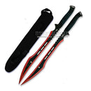 Ninja Warrior Full Tang Black Twin Sword Machete Set VII