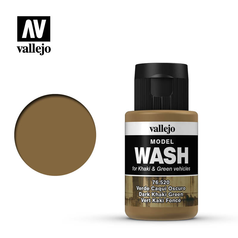 Vallejo - Model Wash - Dark Khaki Green - 35 ml