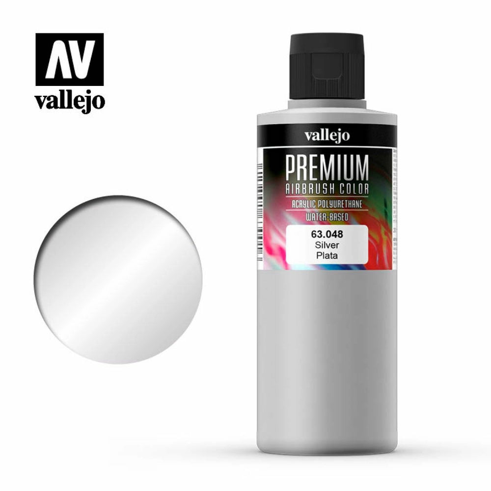 Vallejo Premium Colour - Pearl & Metallics Silver 200ml