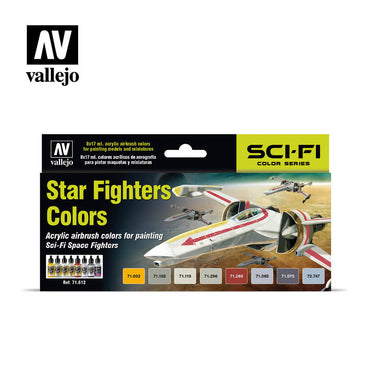 Vallejo 71612 Model Air Star Fighters 8 Colour Acrylic Airbrush Paint Set