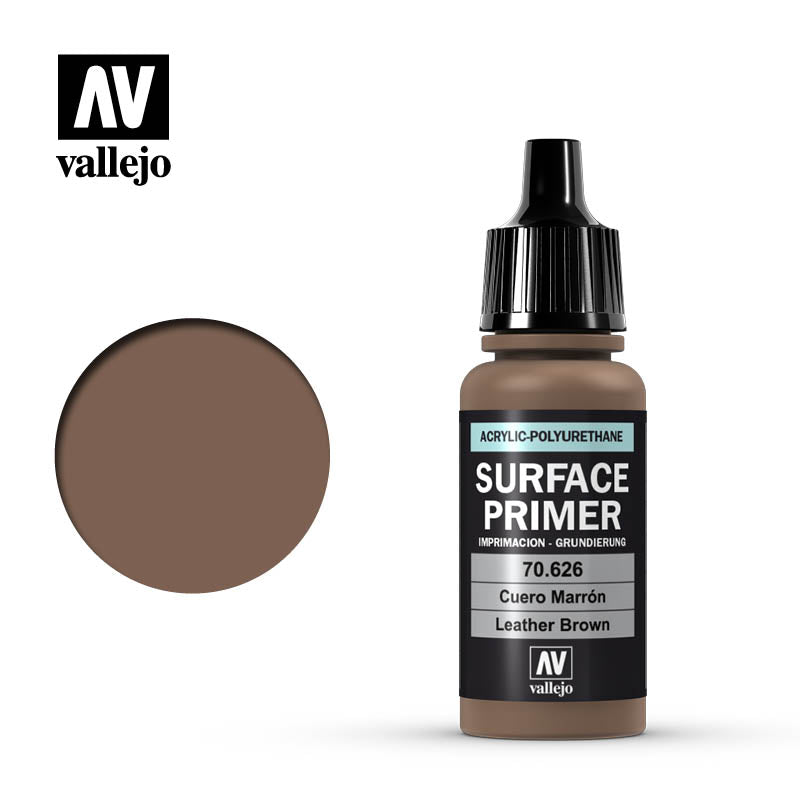 Vallejo - Surface Primer - Primer Leather Brown 17 ml