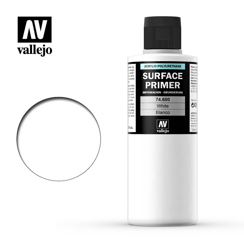 Vallejo - Surface Primer - Colour White - 200ml