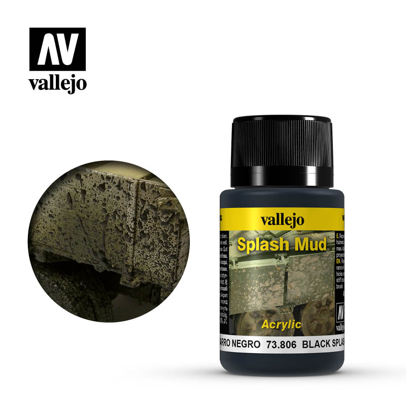 Vallejo Weathering Effects Black Splash Mud 40 ml