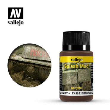 Vallejo Weathering Effects Brown Splash Mud 40 ml