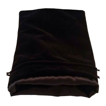 MDG Large Velvet Dice Bag: Black w/ Black Satin