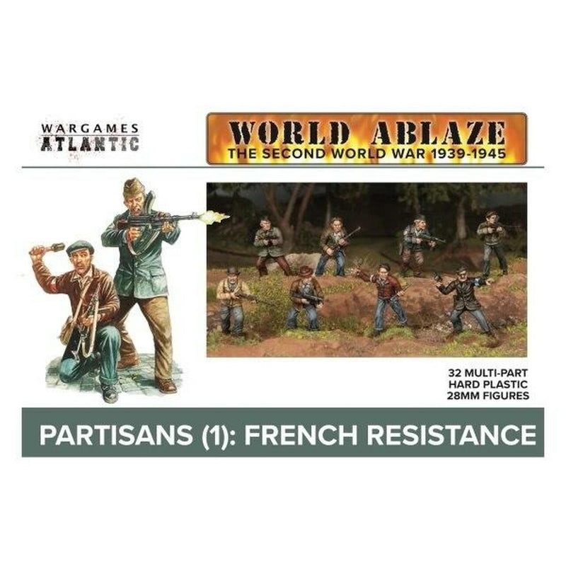 Partisans (1) French Resistance - 32x 28mm WWII figures